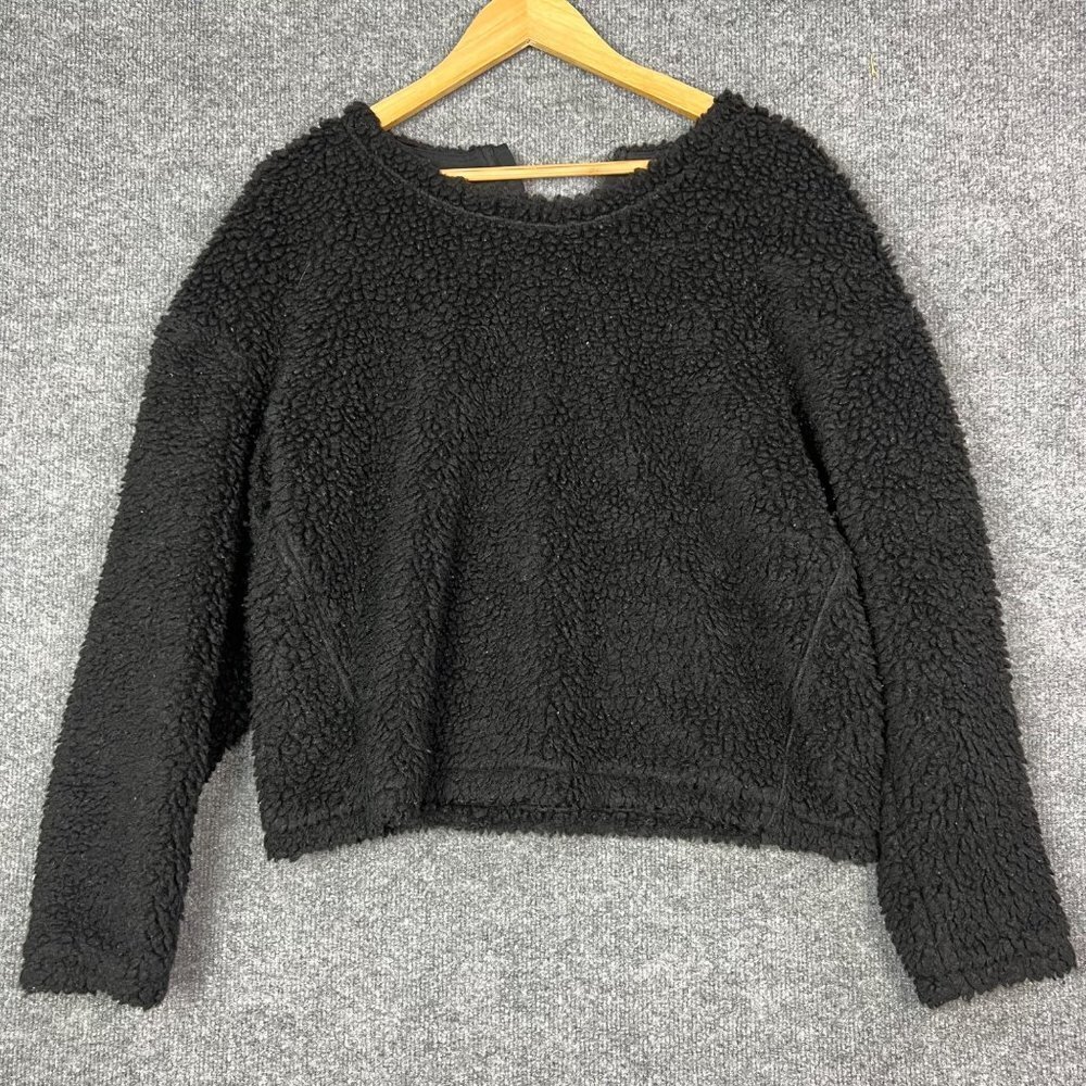 Lululemon Warmth‎ Restore Sherpa Quarter Zip black Pullover Womens Size 10